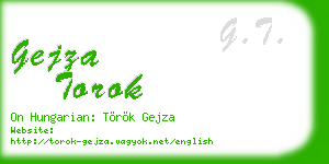 gejza torok business card